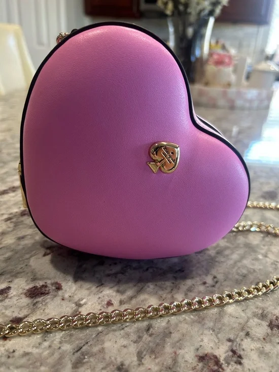 kate spade x LoveShack Fancy Pink Heart Crossbody Bag (small) - Picture 6 of 7